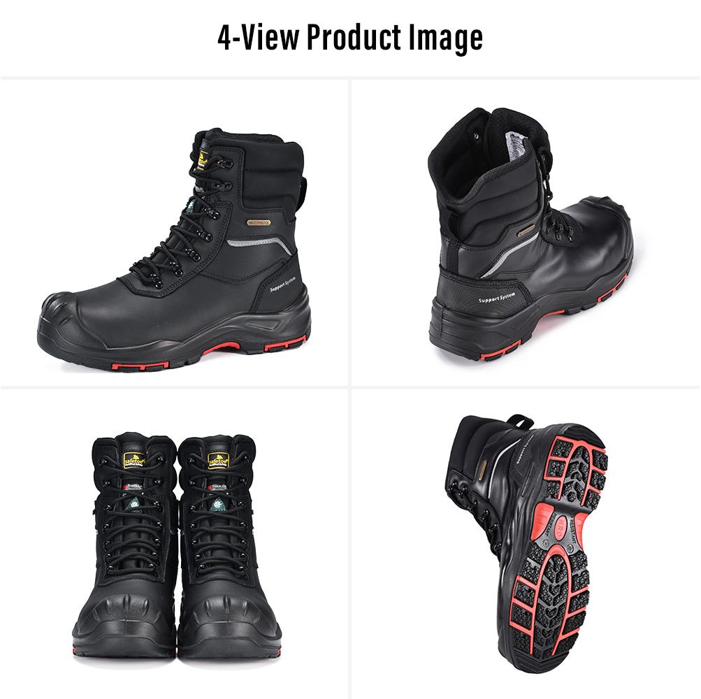 H-9552BK CSA Winter Safety Boots Multi-View H-9552BK حذاء عمل مركب معزول مقاوم للماء 3M متعدد الرؤية
