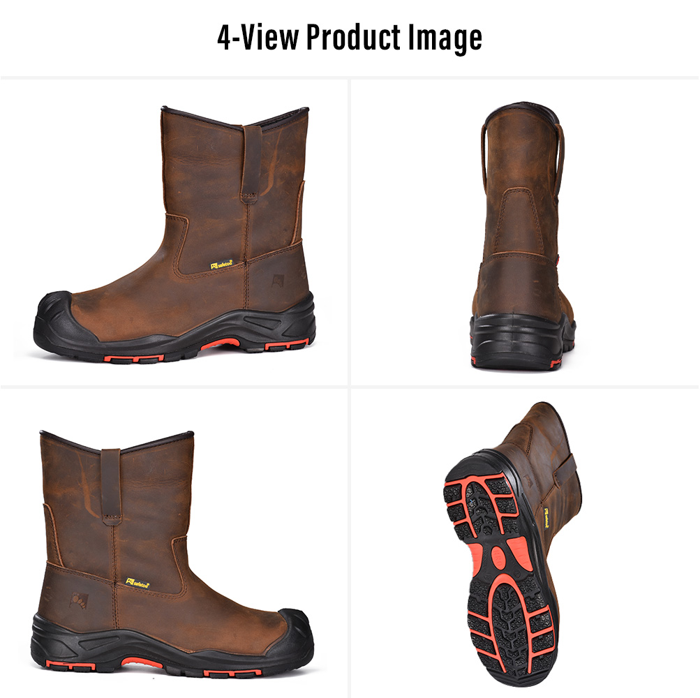 H-9441 Oil Gas Safety Boots 4 views أربعة مناظر لأحذية Safetoe H-9441 الجلدية الكلاسيكية للسلامة من الزيت والغاز