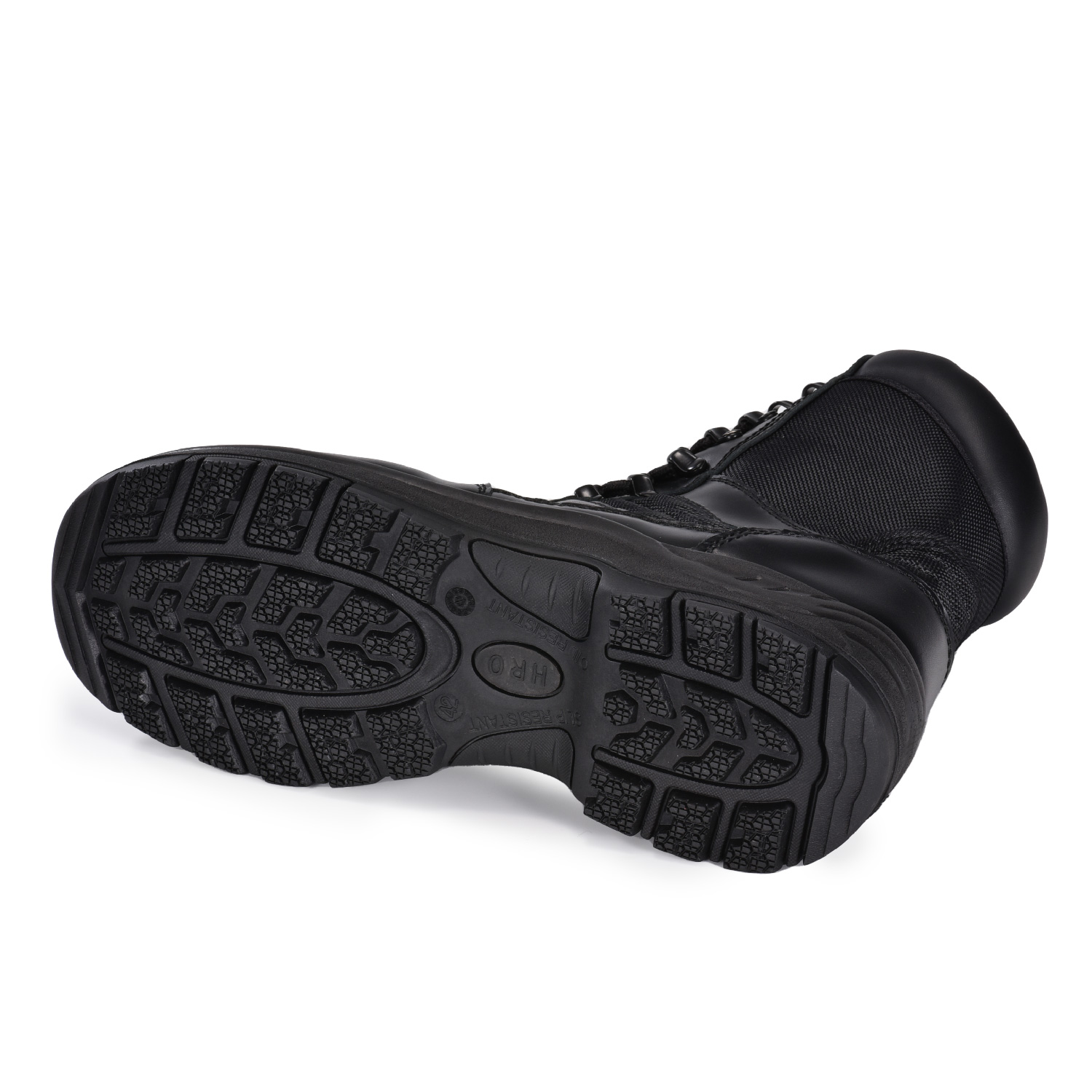 أحذية قتالية من الجلد الأسود للجيش/الدورية العسكرية للاستخدام في الهواء الطلق أو الأمن H-9551