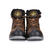 بني داكن زيتي البقرة Nubuck جلد رجالي أحذية العمل مركب اصبع القدم M-8556B