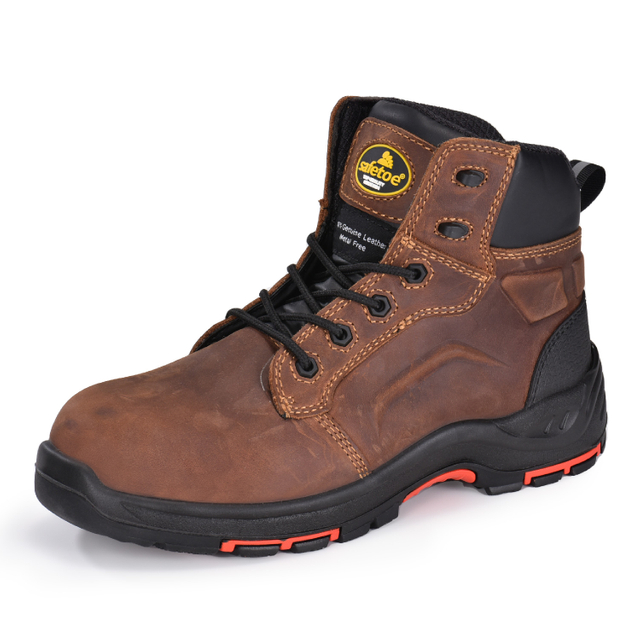 حذاء سلامة رجالي بني متين وواقي من Chukka Work M-8552B