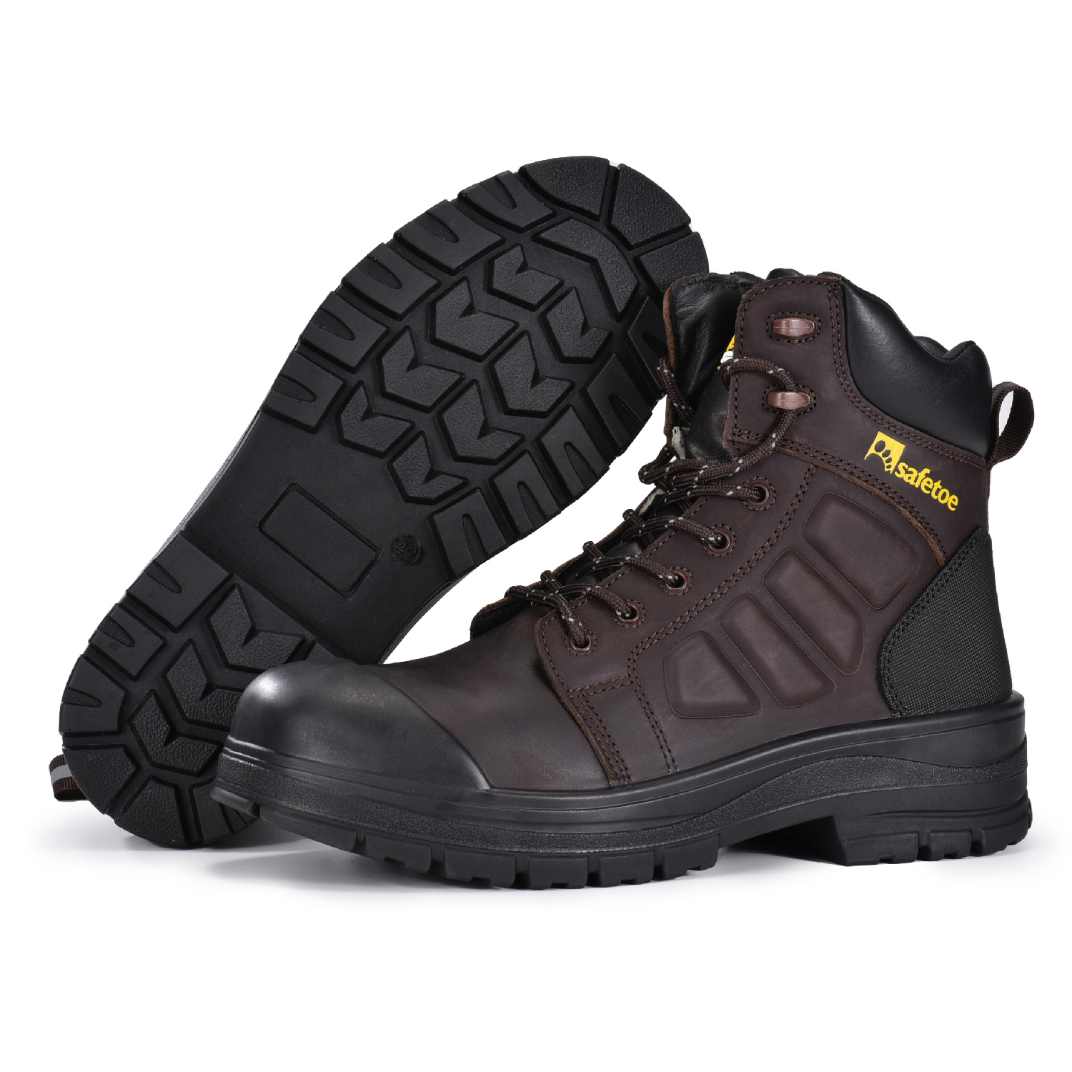 حذاء عمل برباط من الجلد المتين المقاوم للماء للرجال M-8558