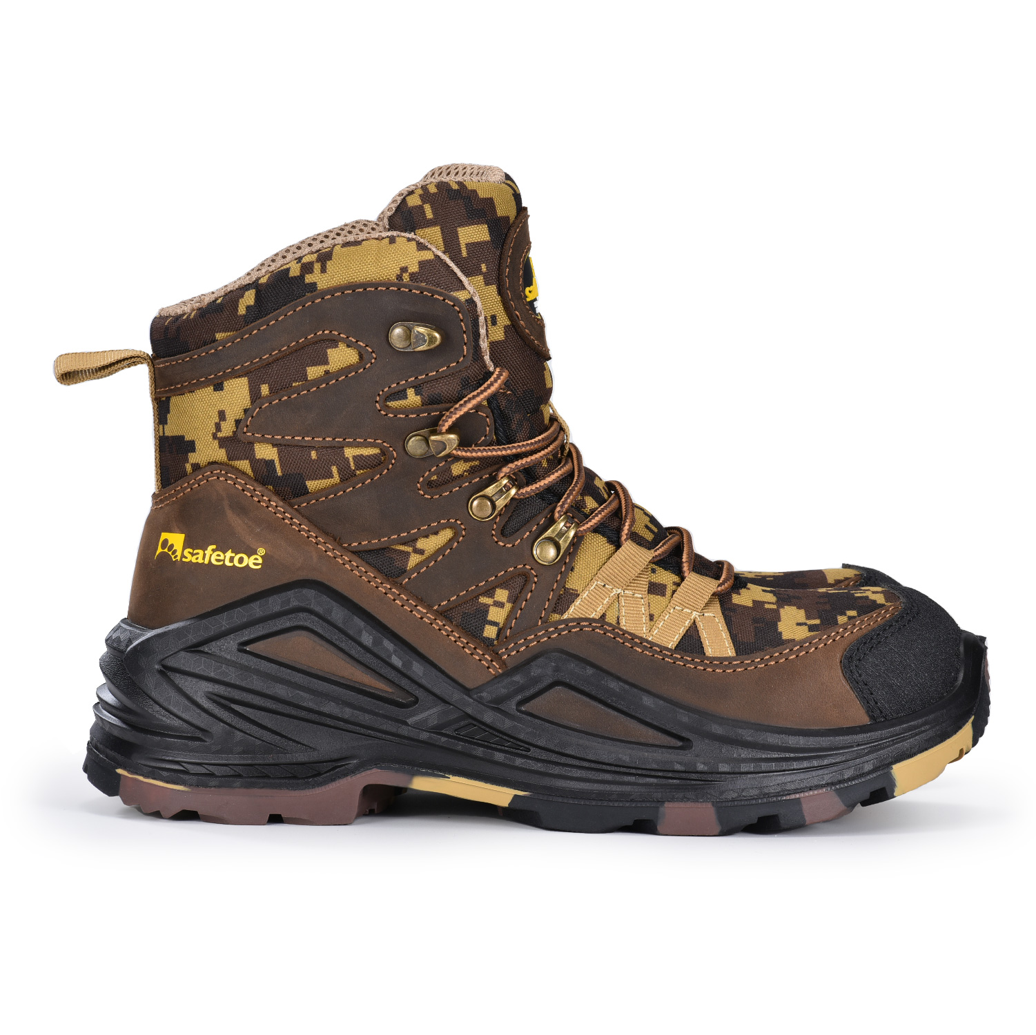 أحذية أمان خالية من المعدن بتصميم مموه ومقاومة للحرارة والأحماض M-855