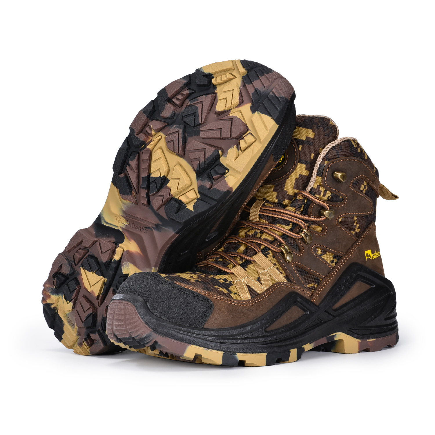 أحذية أمان خالية من المعدن بتصميم مموه ومقاومة للحرارة والأحماض M-855