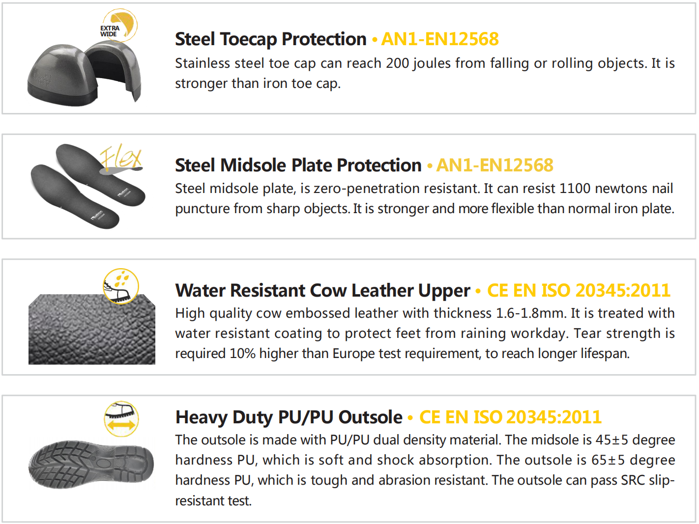 معايير سلامة أحذية الشتاء