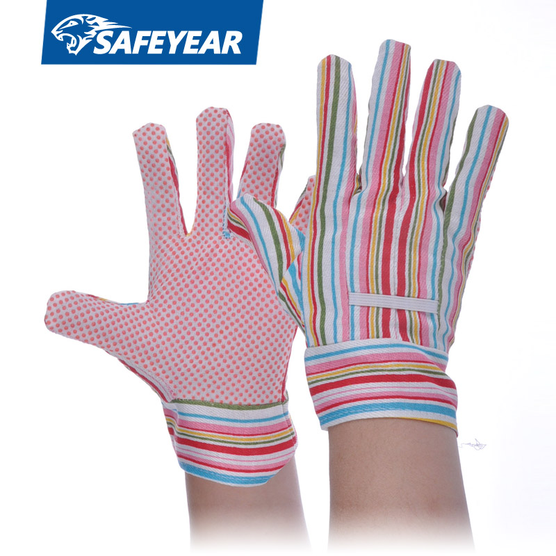 قفازات عمل الحديقة المنقطة PVC FL-5534