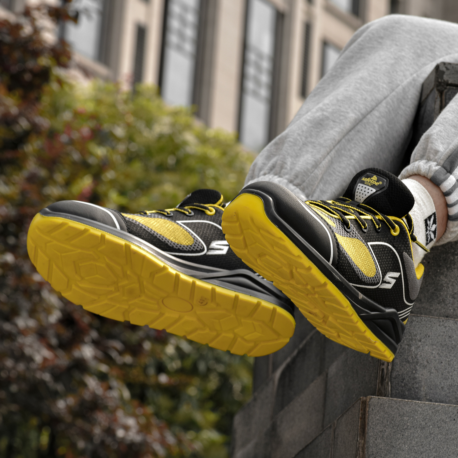 خفيفة الوزن الصلب اصبع القدم أحذية العمل السلامة للمرأة