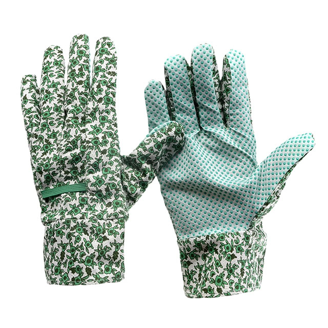 قفازات عمل الحديقة المنقطة PVC FL-5533