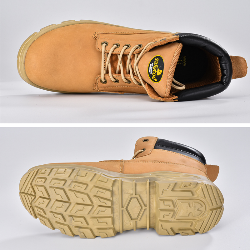جلد البقر Nubuck الصلب اصبع القدم أحذية العمل M-8173