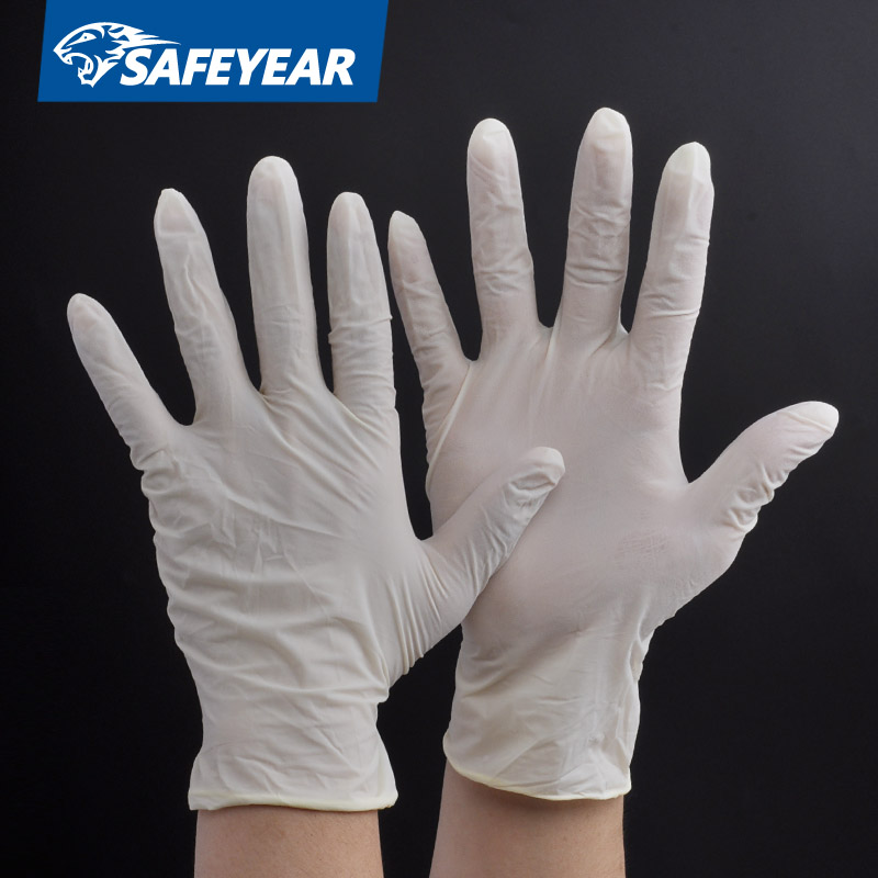 قفازات لاتكس للاستعمال مرة واحدة FL-1111W1