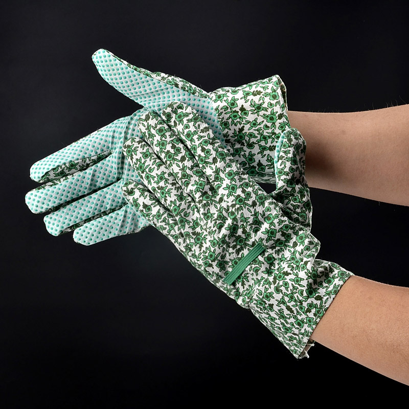 قفازات عمل الحديقة المنقطة PVC FL-5533