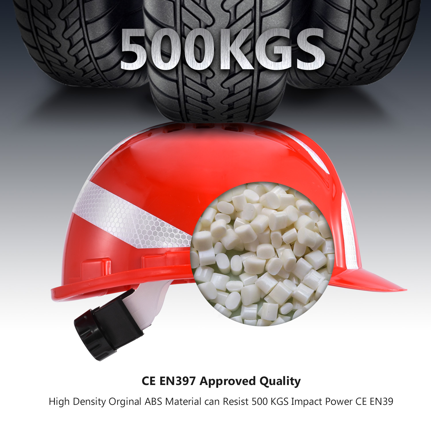 خوذة أمان حمراء للبناء W-036