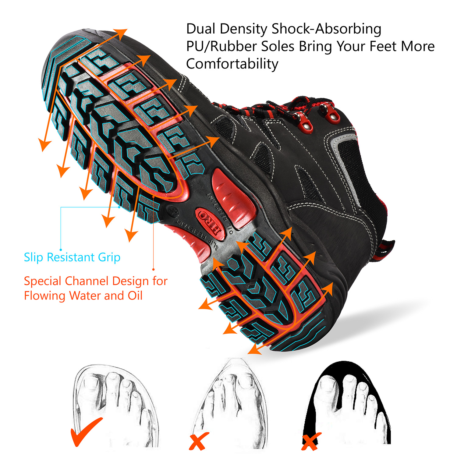 أحذية العمل الآمنة M-8350 المعتمدة