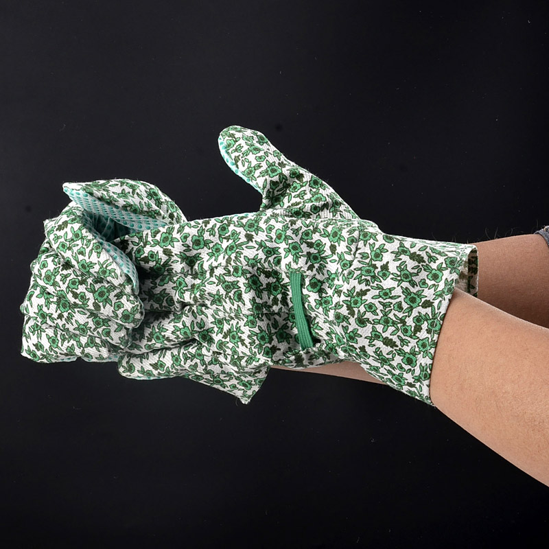 قفازات عمل الحديقة المنقطة PVC FL-5533