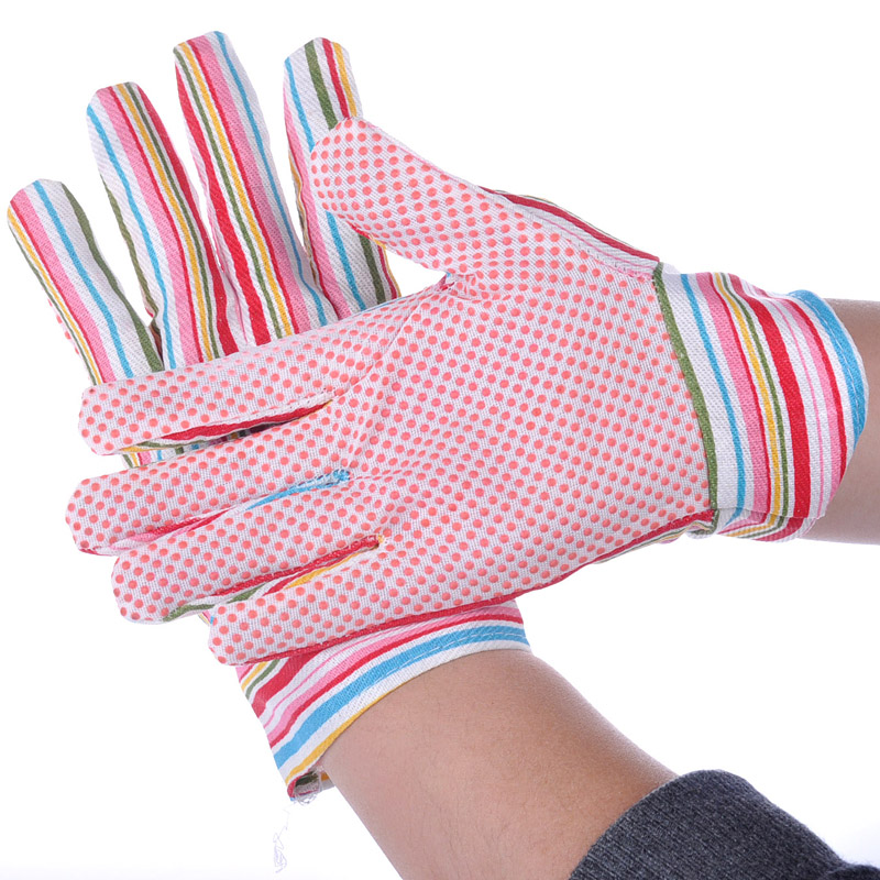 قفازات عمل الحديقة المنقطة PVC FL-5534