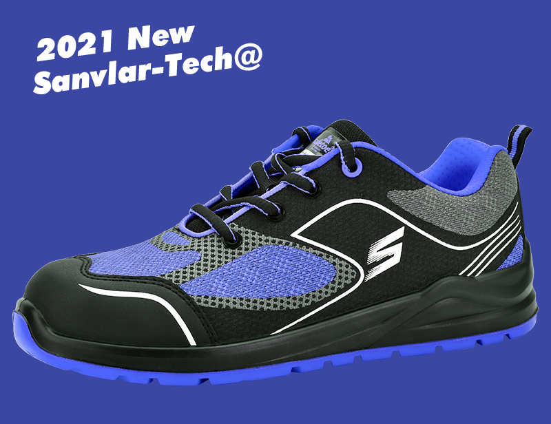 حذاء سيفتي نسائي باللون الأزرق