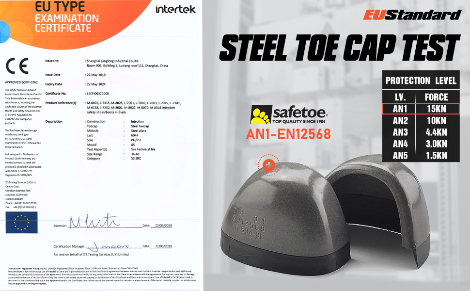 EU- الصلب اصبع القدم