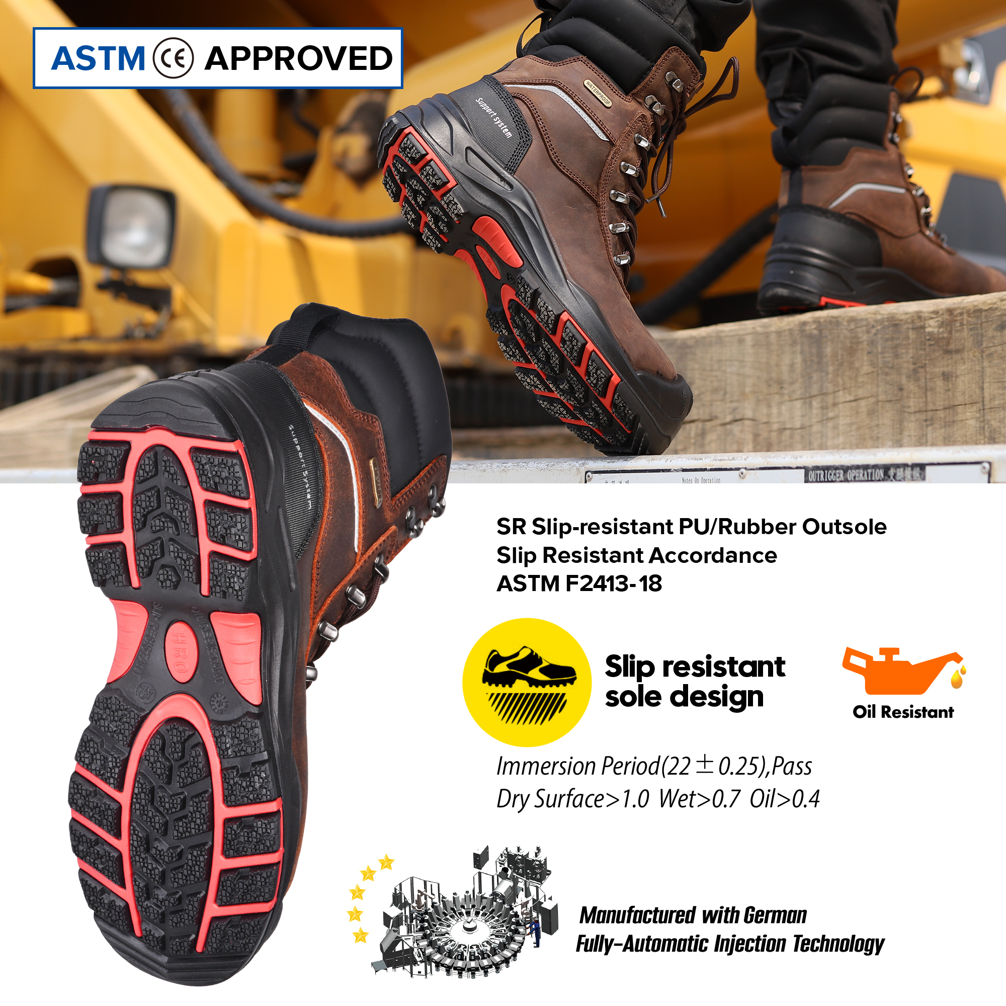 4-H-9552-slip resistant safety boots