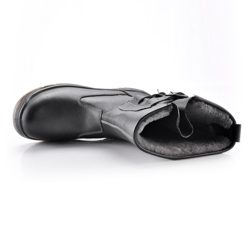 البناء الصلب كاب مقاوم للماء الشتاء والجلود أحذية العمل السلامة للرجال H-9425