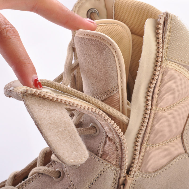 أحذية عمل الشرطة الانزلاق على أحذية العمل العسكرية التكتيكية للسلامة من الفولاذ المقاوم للصدأ H-9438