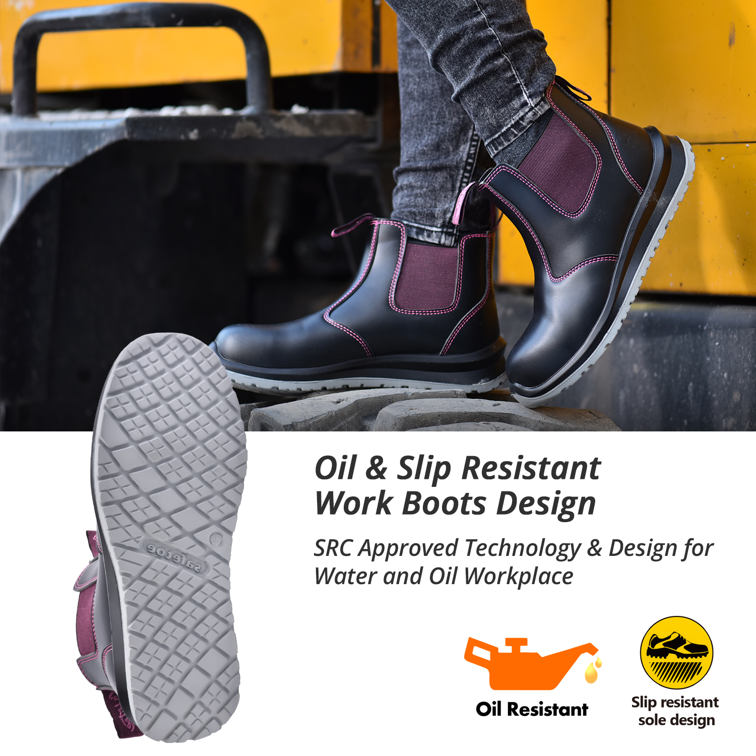 النساء أحذية العمل الكهربائية خطر