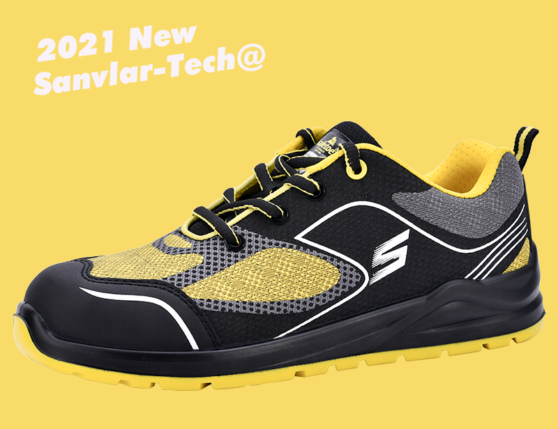 حذاء سلامة أصفر للنساء