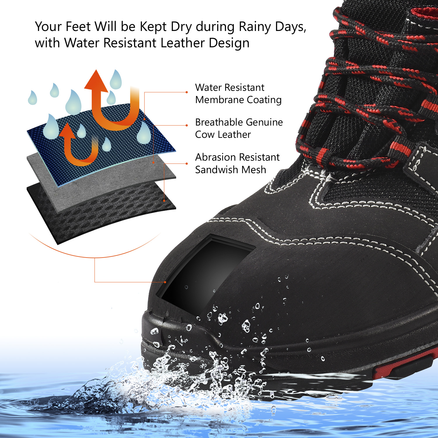 أحذية العمل الآمنة M-8350 المعتمدة