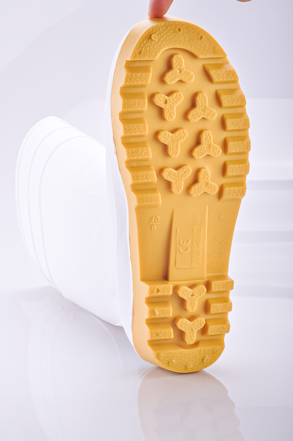 حذاء المطر PVC ويلينغتون W-6037 أبيض