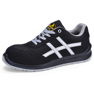 حذاء سلامة العمل جلد البقر L-7329 أسود