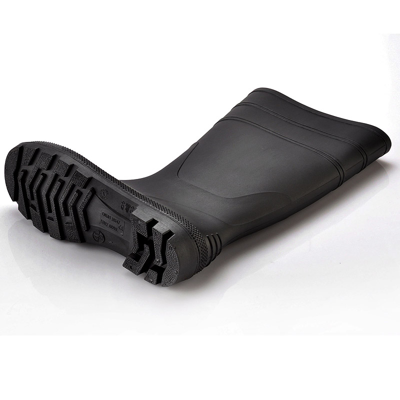 حذاء بوت علكة PVC W-6036 أسود