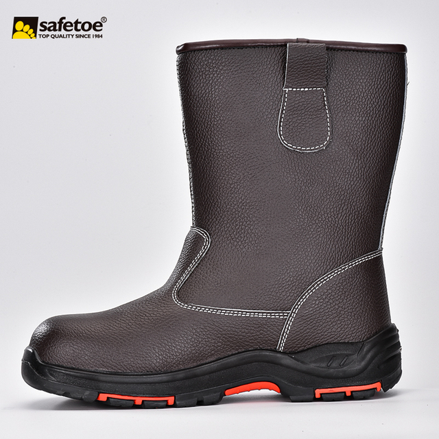 SAFETOE حذاء سلامة بني يصل إلى الركبة H-9001