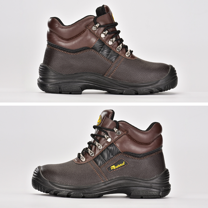 حذاء سلامة جلد بني M-8027