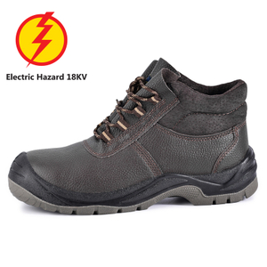 أحذية العمل المعزولة كاوبوي المسجل للسلامة الكهربائية الطبيعية من الفولاذ المقاوم للصدأ للنساء