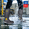 حذاء مطاطي مطاطي مقاوم للماء W-6055 أسود