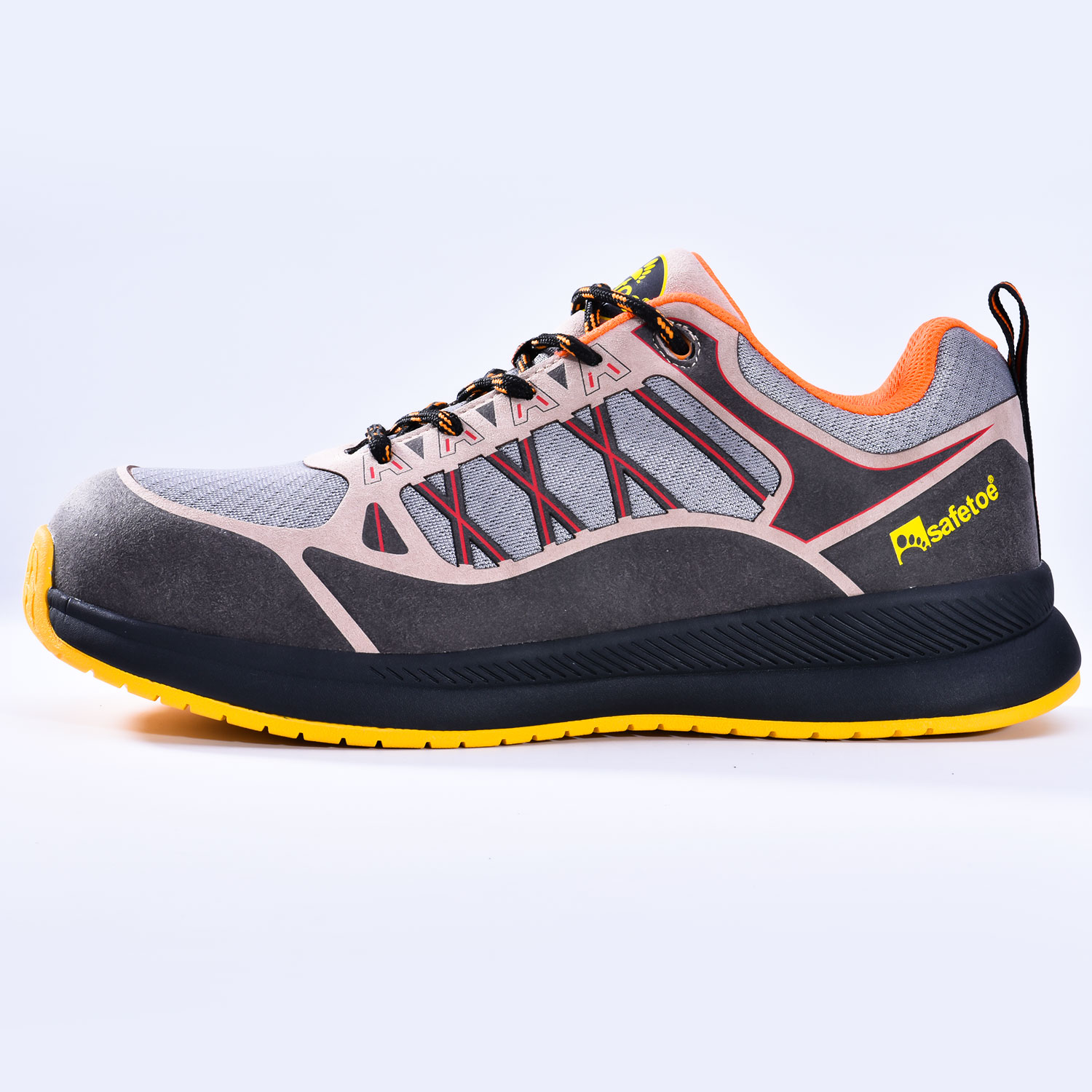 L-7392 أحذية أمان نسائية صفراء الجانب الأيسر