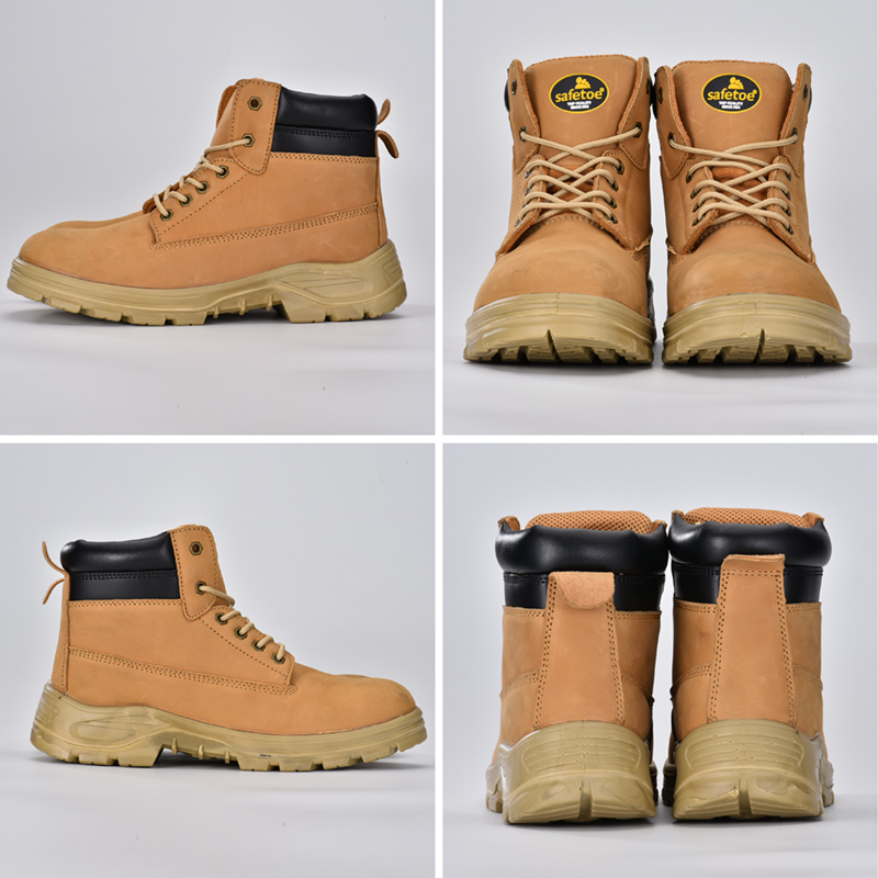 جلد البقر Nubuck الصلب اصبع القدم أحذية العمل M-8173