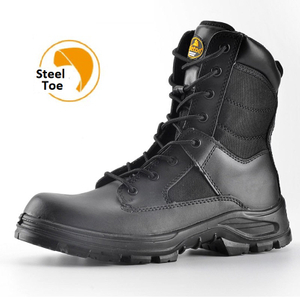 الصلب اصبع القدم التكتيكية أحذية العمل السلامة العسكرية القتالية والدليل على المياه H-9438