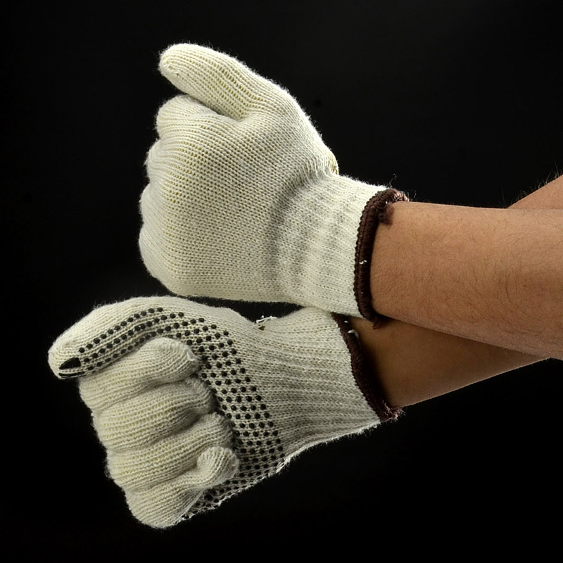 قفازات العمل البلاستيكية النقاط البلاستيكية FL-7259