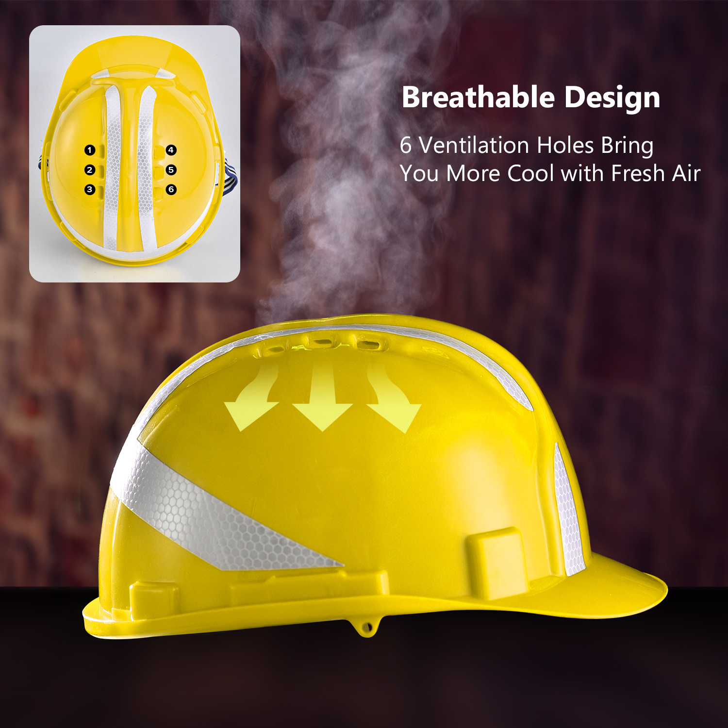 American Style Safety Helmet W-036 Yellow