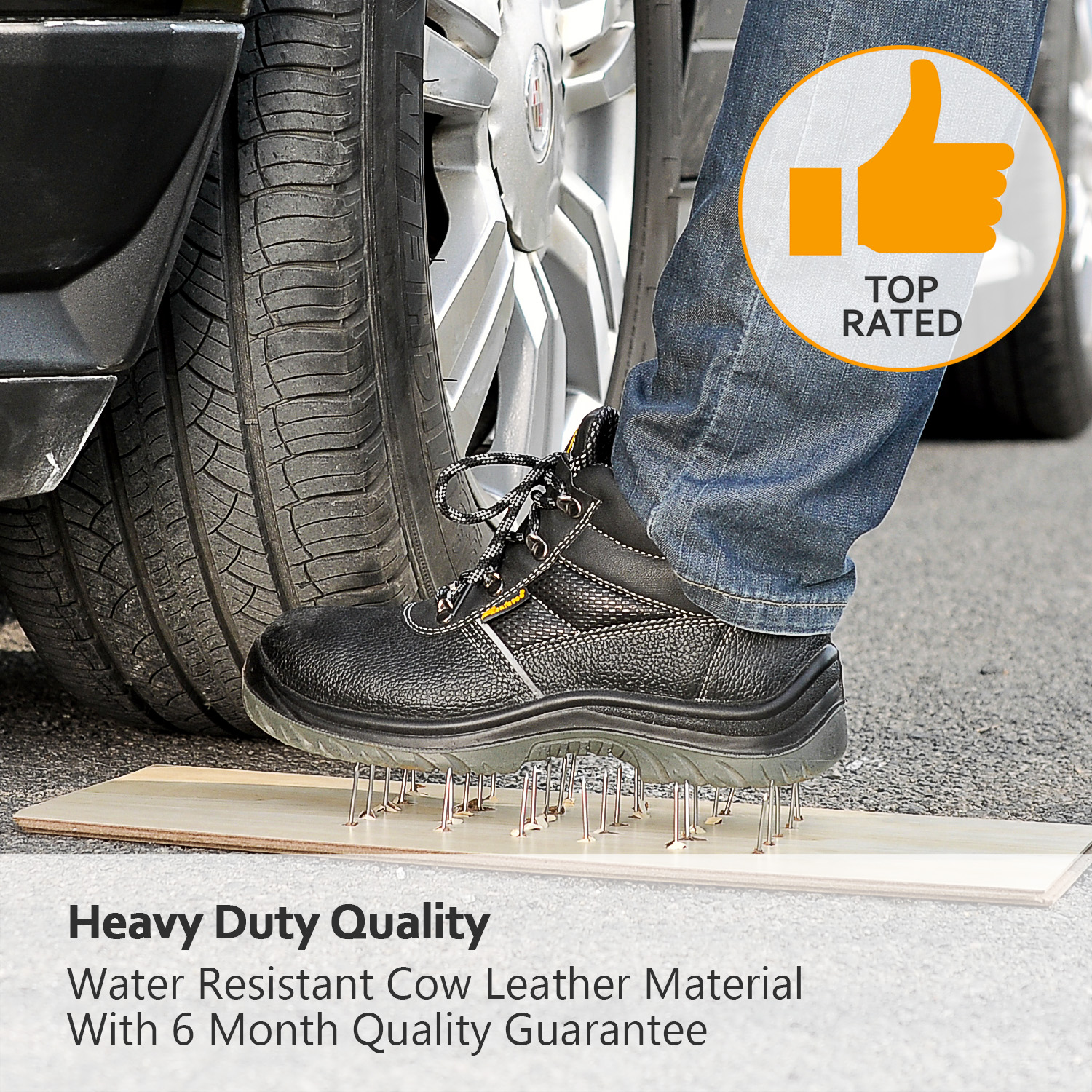 أحذية العمل بأسعار معقولة من الصلب في الموقع