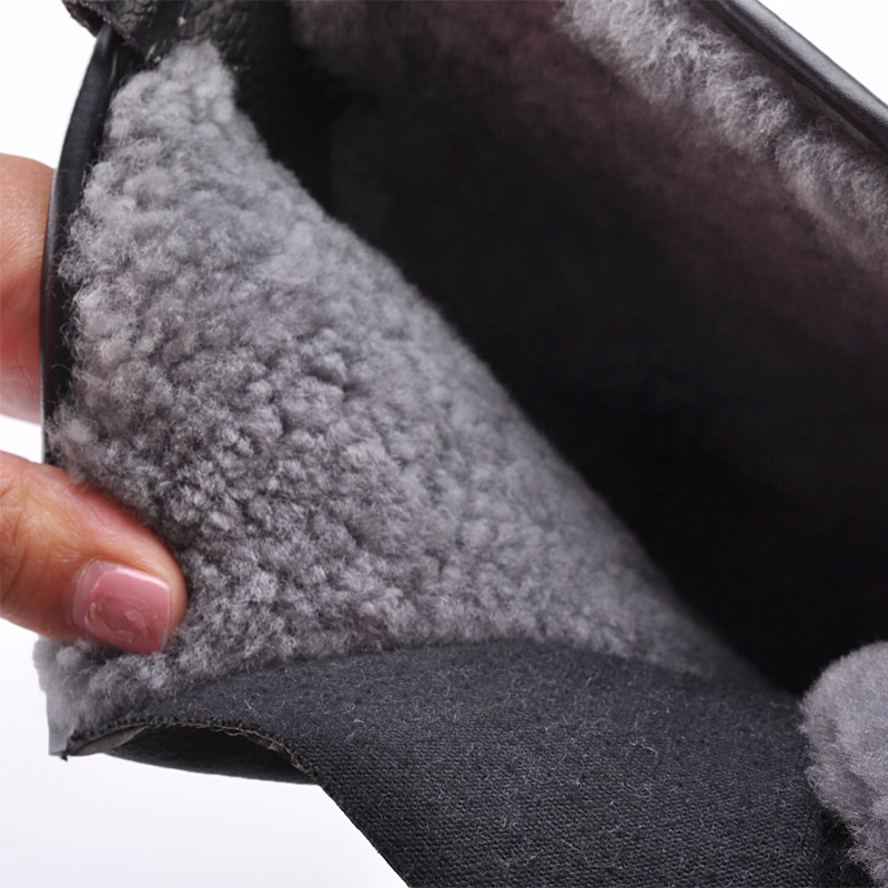 البناء الصلب كاب مقاوم للماء الشتاء والجلود أحذية العمل السلامة للرجال H-9425