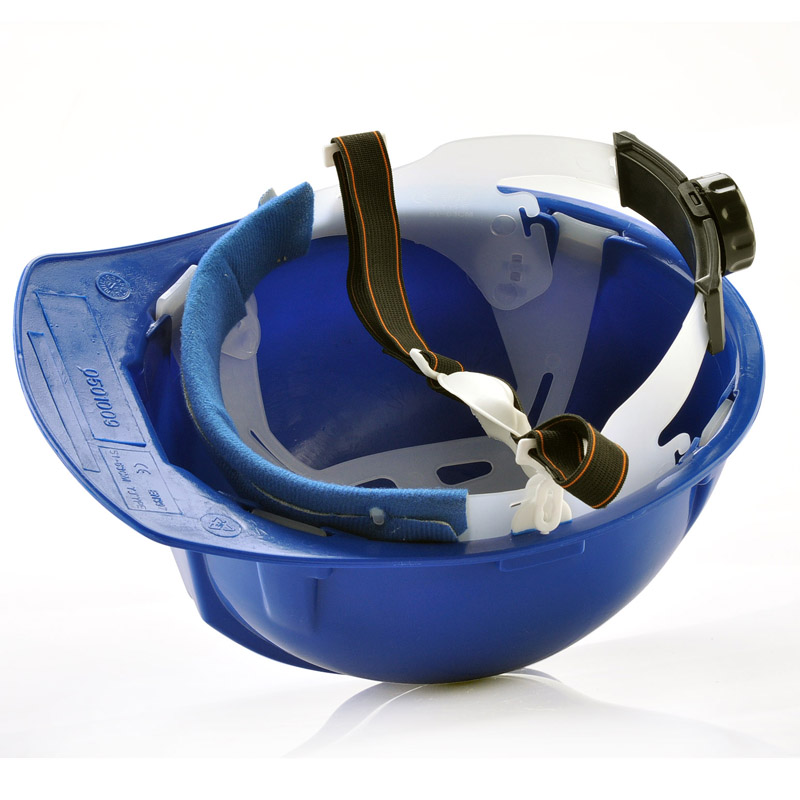 خوذة سلامة الطرق والبناء W-001 أزرق