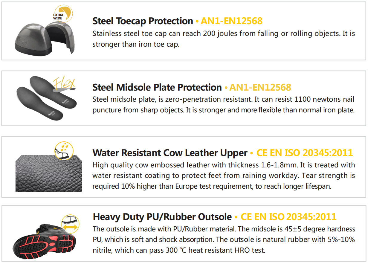 معايير أحذية السلامة الشتوية