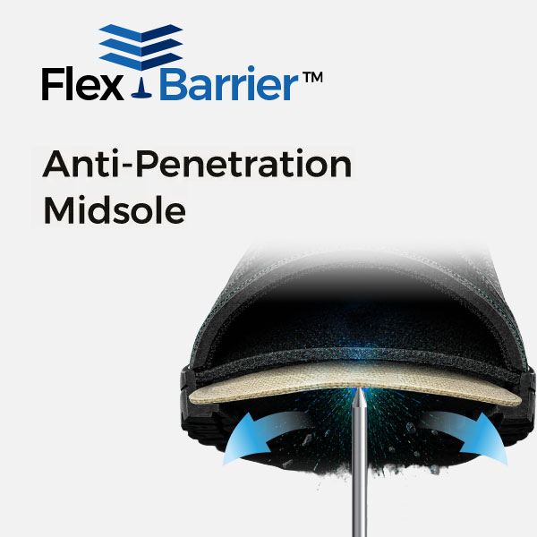 نعل أوسط مرن مقاوم للثقب من FlexBarrier لأحذية العمل الصناعية