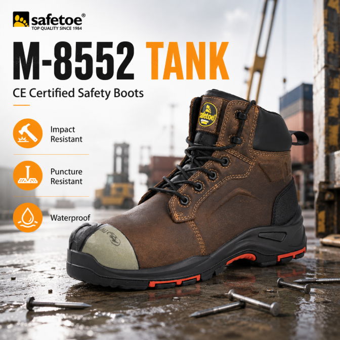 حذاء الأمان M-8552 'Tank': حماية من الدرجة الصناعية ضد الصدمات والثقب والانزلاق